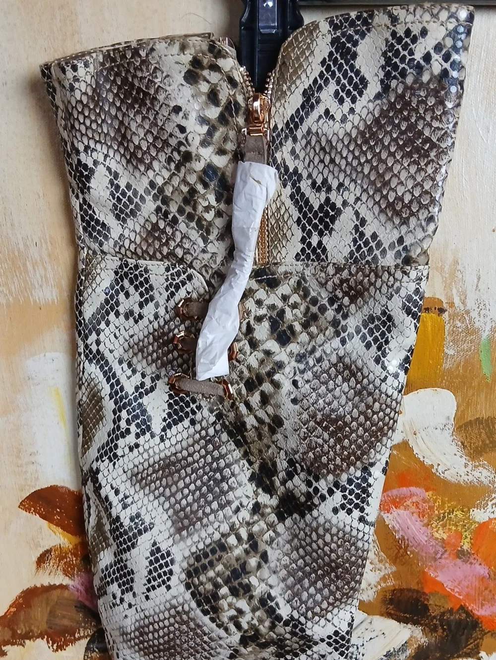 Luichiny Python Snake Print Thigh High Over The Knee Boots Size 89